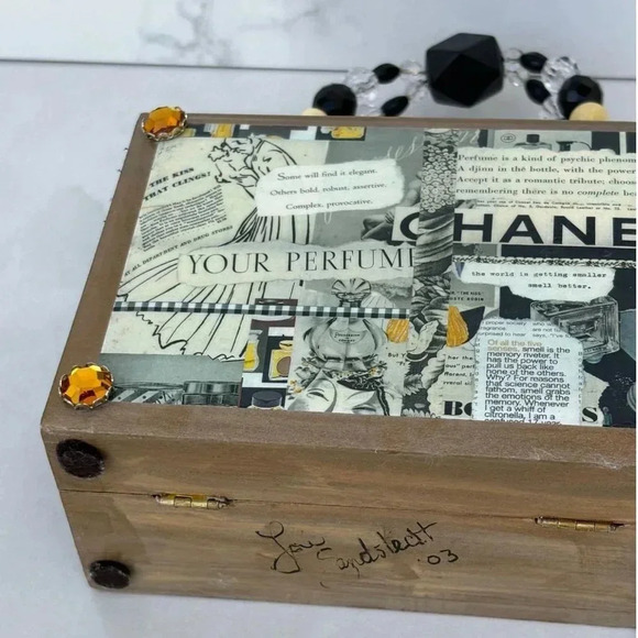 Mixt Bags By Lori Sandstedt Custom Made Cigar Box Bag Multicolor Size 6 x 4.5 - Picture 12 of 13